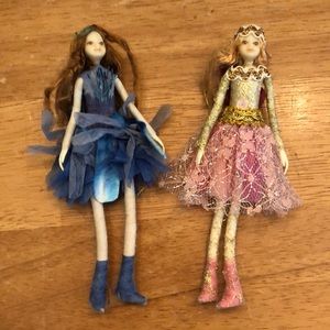 Pair of Atelier Tassie , collectors handmade Fairy dolls.
